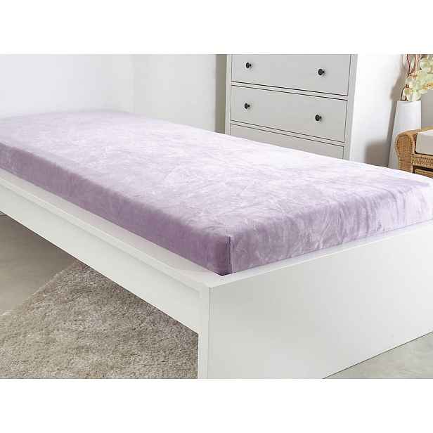 Fialové prostěradlo z mikroflanelu 90x200 cm Exclusive – B.E.S.