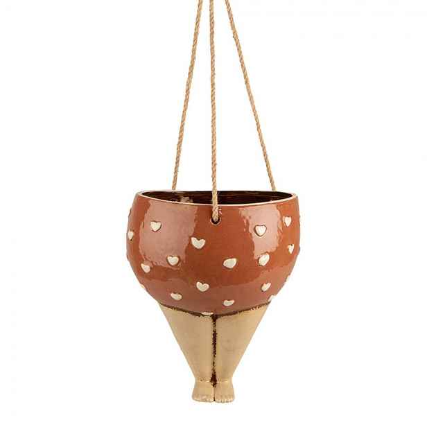 Keramický závěsný květináč nohy ženy Woman Planter - 17*15*20 cm Clayre & Eef