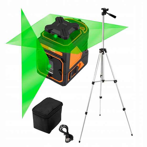 Laser rovinný 30M 5 linií 360° pouzdro stativ 1.5 m Neo Tools 75-160 30 m