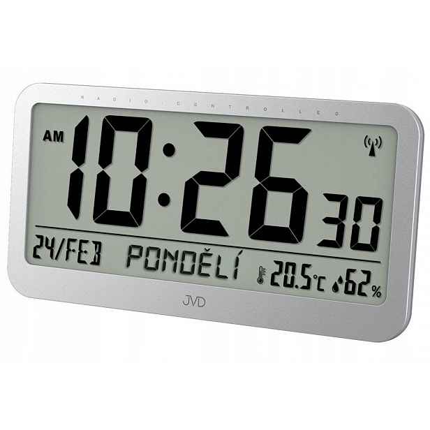 Velké Hodiny RB9359 Teploměr DCF77 Dny V Týdnu Pl