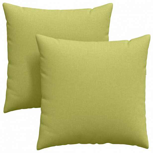 vidaXL Pohovkové polštáře 2 ks textil Světlá zelená 60 x 60 cm
