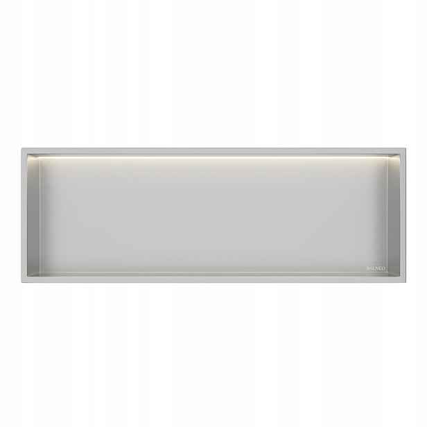 Wall-box One Ocelová Polička Inox s Led 30x90x10 cm Balneo