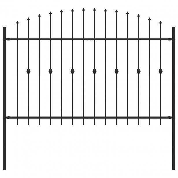 vidaXL Spike plot ASTEN 200 x 166 cm Práškově lakovaná ocel Černá