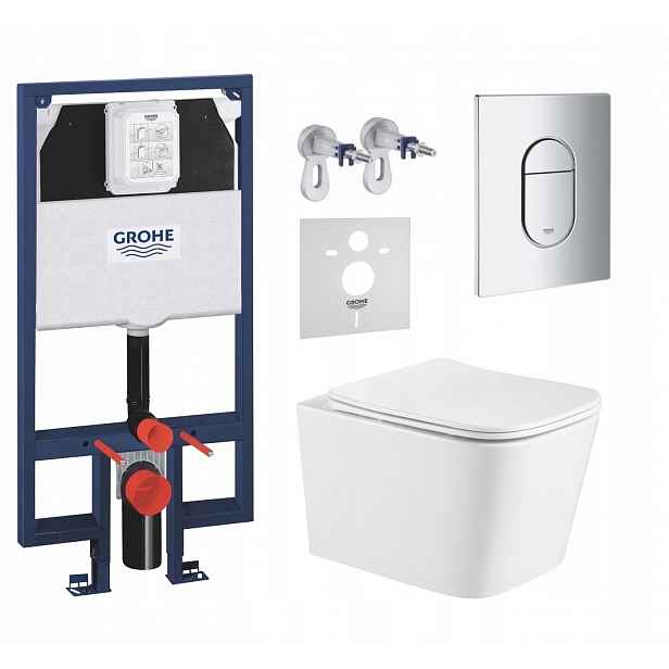 7v1 Sada Wc, Stelaz Grohe Slim Wc Mísa Imprese Tornado Tlačítko