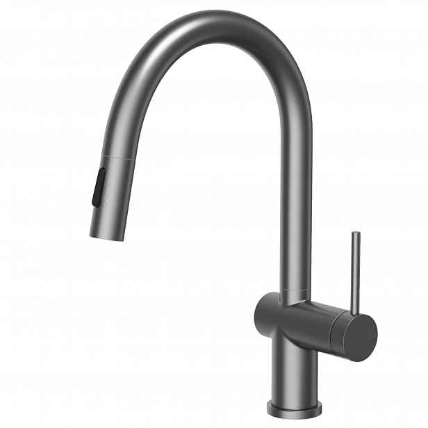 Kuchyňská dřezová baterie Gun Metal s vytahovací sprškou Kohoutek Grafit