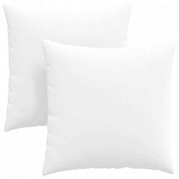 vidaXL Pohovkové polštáře 2 ks textil Bílá 60 x 60 cm