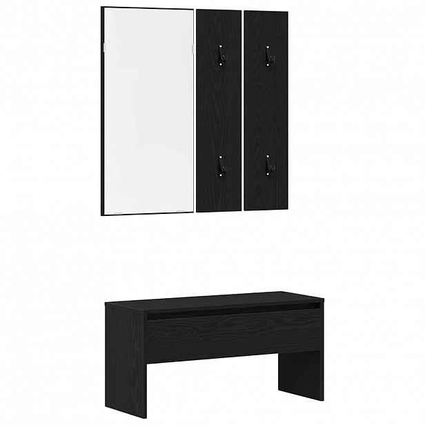 vidaXL Sestava nábytku do předsíně 4 ks Černý dub 80 x 30,5 x 40 cm