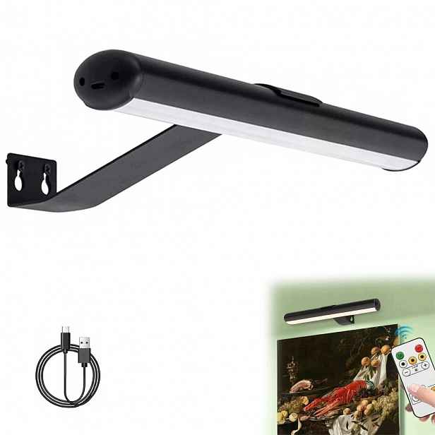 Bezdrátové Magnetické Led Nástěnné Svítidlo Lampka Nad Zrcadlo Obraz 32 cm Dálkový Ovladač