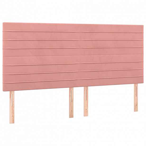 vidaXL Čelo postele růžové 160x5x118/128 cm sametové