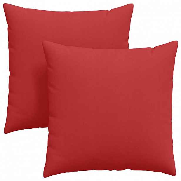 vidaXL Pohovkové polštáře 2 ks textil Červená 60 x 60 cm