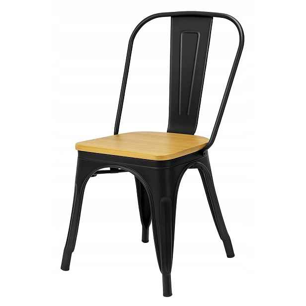 Kovová loftová židle Corsica Nero Pine Outlet Lugano