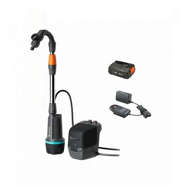 Gardena - 18V AKU čerpadlo do sudu 2600 Comfort, 1x aku 2,5 Ah, nabíječka 14604-20