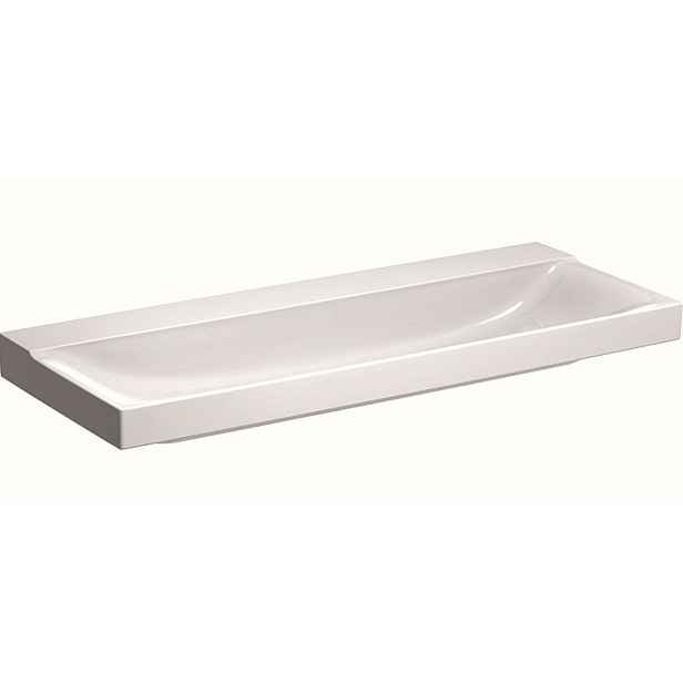 Geberit Xeno 2 - Umyvadlo 120x48 cm, bez otvoru pro baterii, bez přepadu, s KeraTect, bílá 500.552.01.1