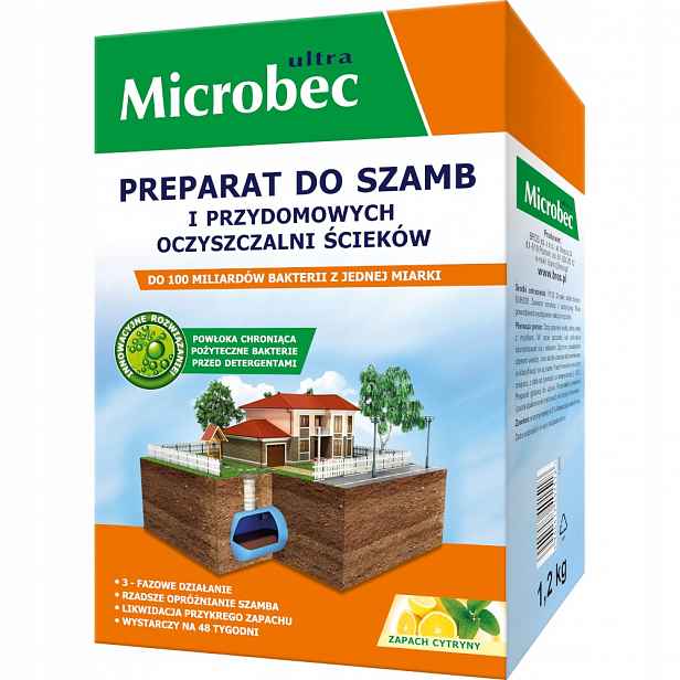 Microbec Ultra citron – přípravek do septiku a čističky