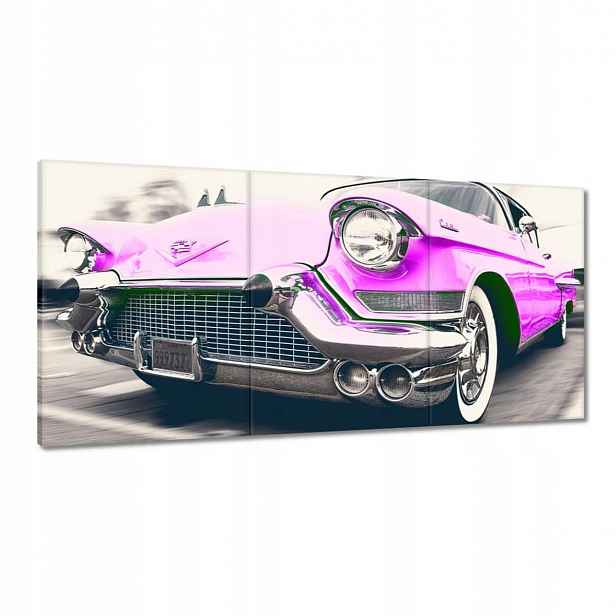 Obrazy 180x90 Růžový Cadillac