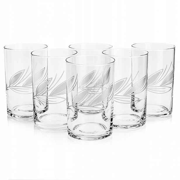 Sklenice na čaj kávu 250 ml Listek 6 Ks.