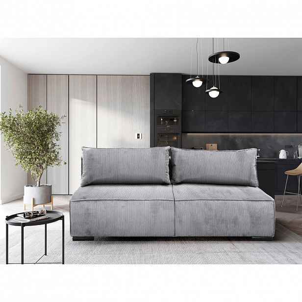 MID.YOU ROZKLÁDACÍ POHOVKA, textil, šedá