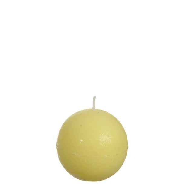 Kulatá žlutá svíčka S  Yellow - Ø 6,5*6,5 cm/16h J-Line by Jolipa