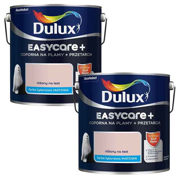 Set Dulux Easycare+ 2x2,5L Barva Nástěnná Barva Růžová Na Test 5L