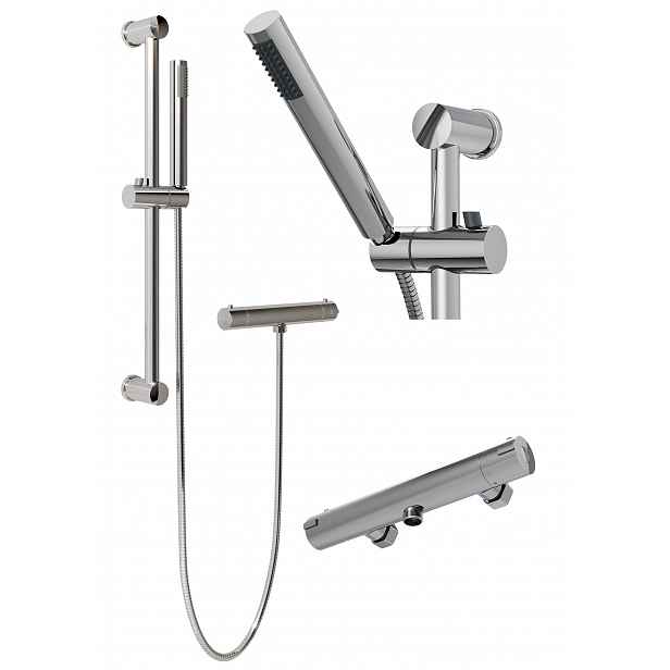 Sprchový Set Koupelna Stříbrná Sprchová Hlavice Sprcha Della Baterie Ripon