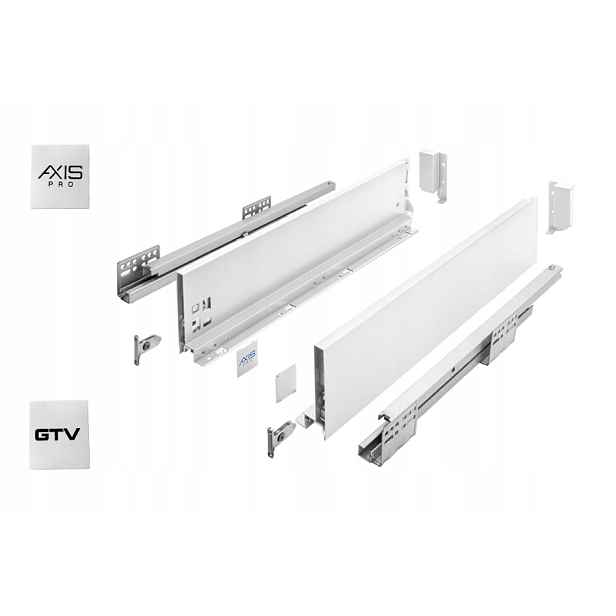 Šuplík Gtv Axis Pro Push To Open 400B1 Střední L400 H116 Bílá Výsuvná