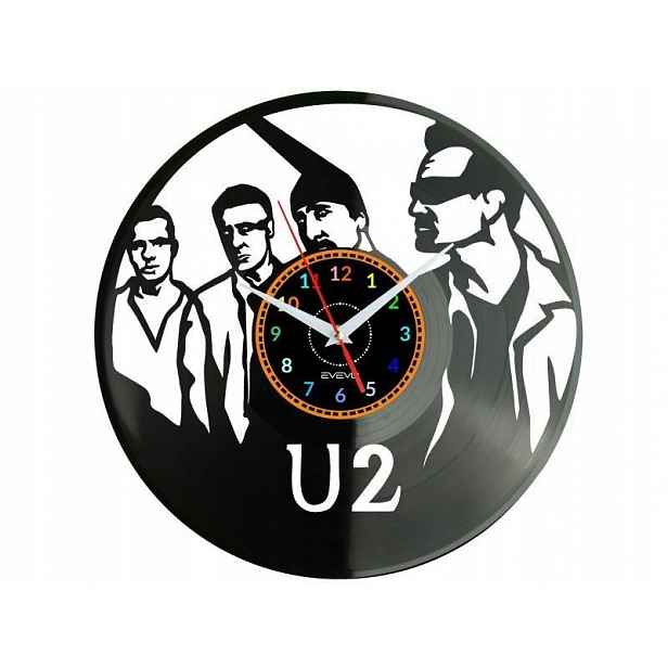 U2 Dekorativní Nástěnné Hodiny Moderní Vinylová Deska Vinyl Jako Dárek Eve