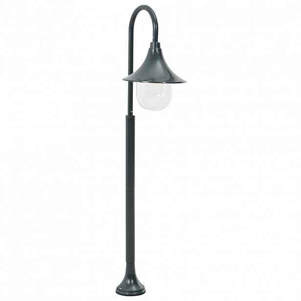 vidaXL Zahradní sloupová lampa E27 120 cm hliník tmavě zelená