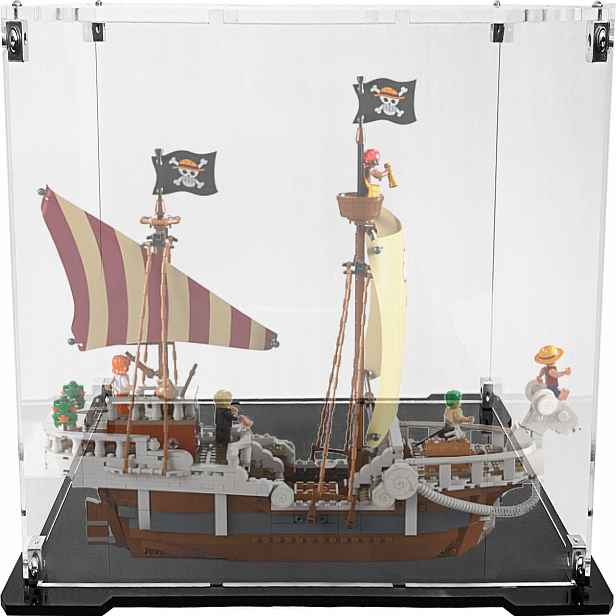 Vitrína s černou základnou pro Lego 75639 Loď Going Merry