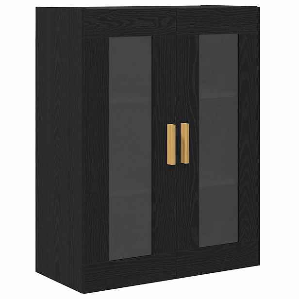 vidaXL Nástěnná skříňka Černý dub 69,5 x 34 x 90 cm Kompozitní dřevo