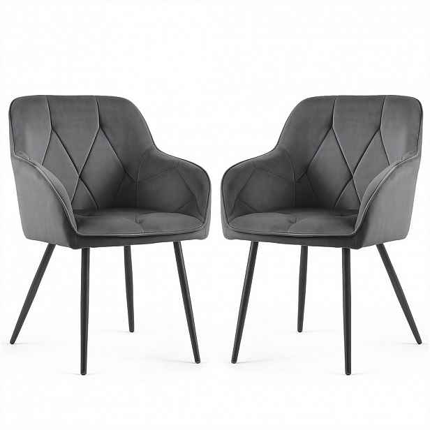 RAUMHIRSCH FURNITURE ČALOUNĚNÁ ŽIDLE, sada 2 ks, kovové nohy, zelená 54,5/82,5/58