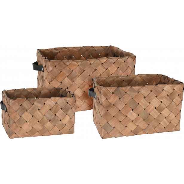 Set úložných košíků (3 ks) borovicové proutí