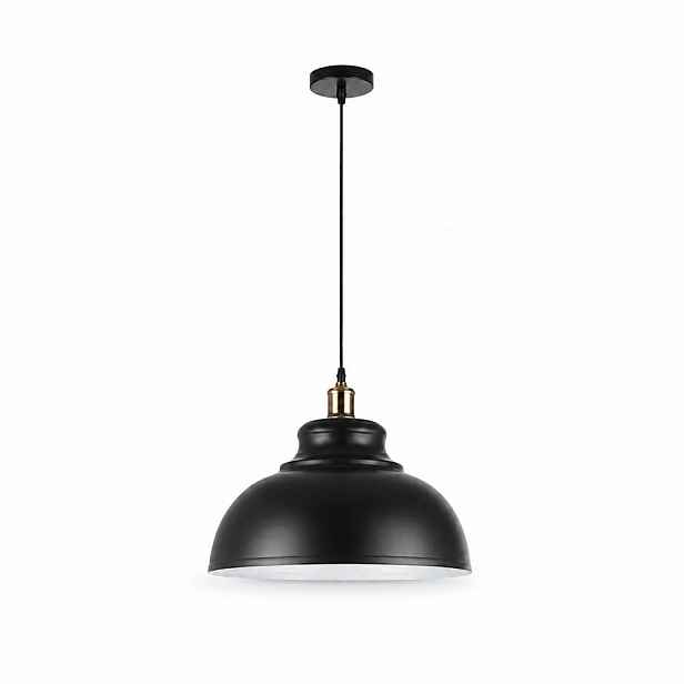 Závěsná Lampa E27 60W Ocelová Černá Bílá Měděná IP20