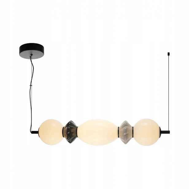 Závěsná Led lampa Balos Černá Keramika 1600lm Teplá bílá pro chodbu Italux