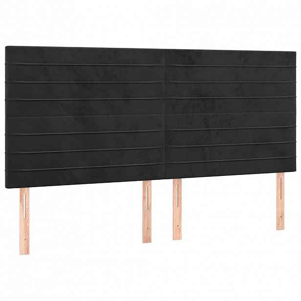 vidaXL Čelo postele černé 180x5x118/128 cm sametové