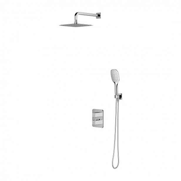 OMNIRES Parma - Sprchový set s termostatem pod omítku, s tělesem, 25x25 cm, 3 proudy, chrom SYSPM11CR