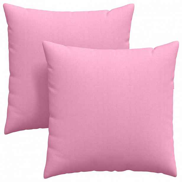 vidaXL Pohovkové polštáře 2 ks textil Růžová 60 x 60 cm
