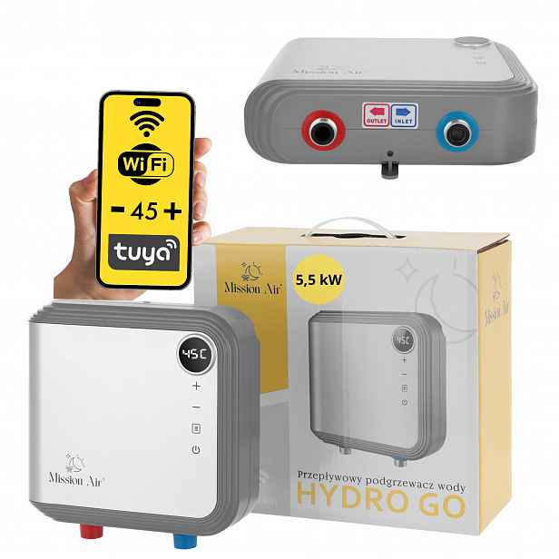 Elektrický průtokový ohřívač vody 7 kW Wifi