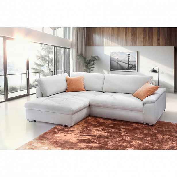 Livetastic ROHOVÁ SEDAČKA, textil, bílá
