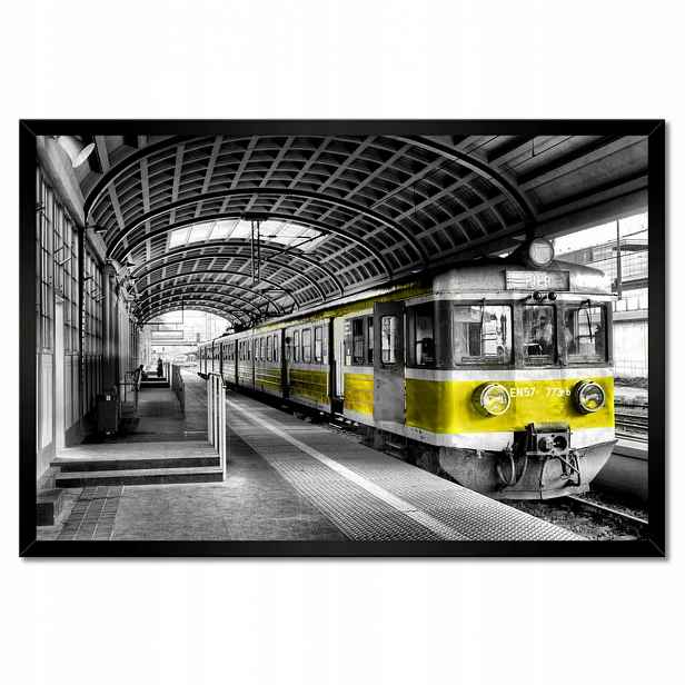 Plakáty v rámu 60x40 Žlutý vlak EN57 773rb