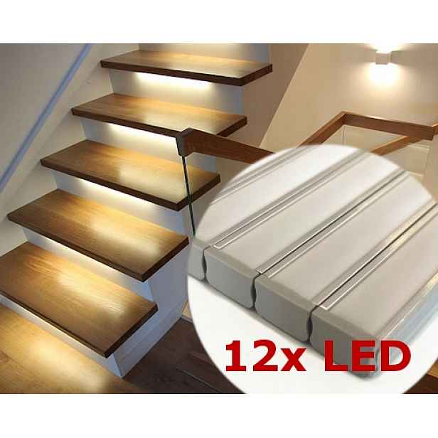 Set 12x Led schodišťová lišta 1 m Na Míru
