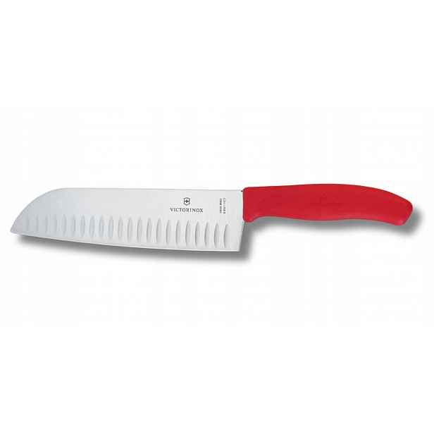 Victorinox nůž santoku 6.8521.17C1B červený (17 cm)