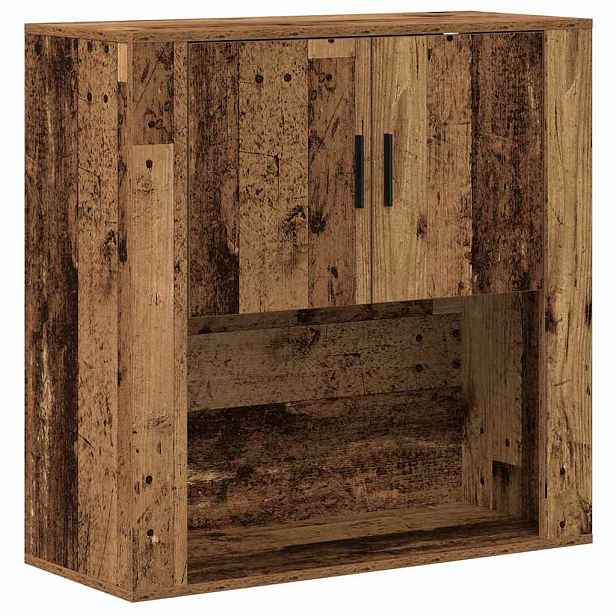 vidaXL Nástěnná skříňka Staré dřevo 80 x 33 x 80 cm Kompozitní dřevo