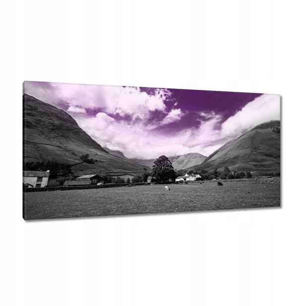 Obrazy 115x55 Fialové nebe
