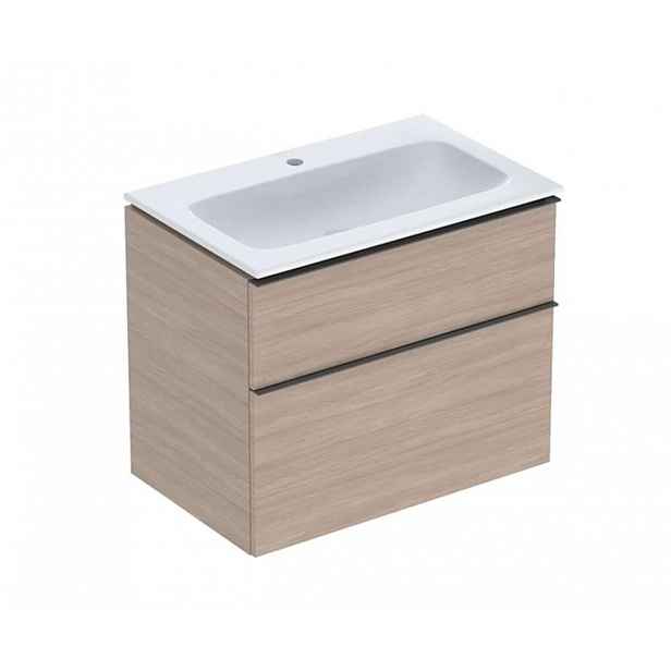 Geberit iCon - Skříňka s umyvadlem, 75x48x63 cm, 2 zásuvky, dub 502.336.JH.1
