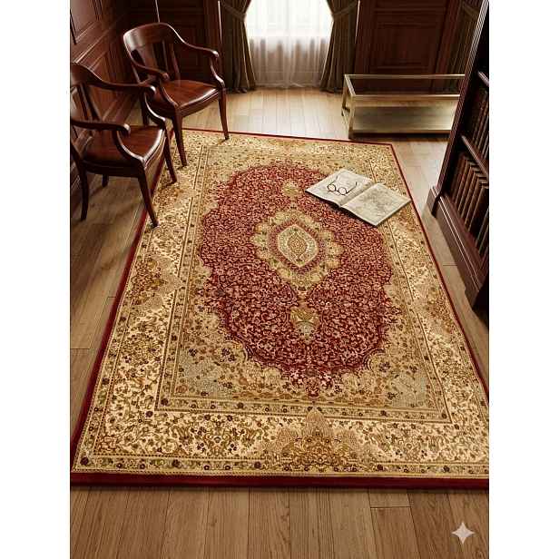 Koberec klasický 160x230 cm červeno-béžový orientální Seta hala elegantní