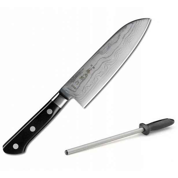 Nůž Santoku Tojiro DP37 17cm Brousek Taidea T0825D