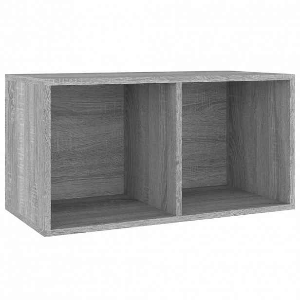 vidaXL Úložný box na LP desky šedý sonoma 71x34x36 cm kompozitní dřevo
