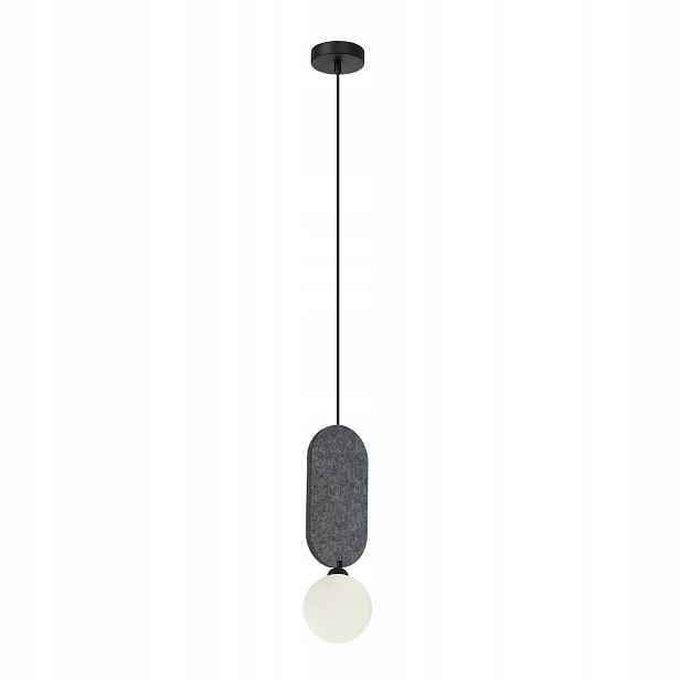 Italux Lorenzo Filcová závěsná lampa G9 25W kulovitá bílá skleněná