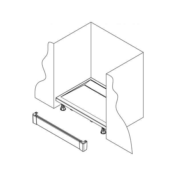 Ronal PWII07004 Přední panel hliníkový pro čtvercovou vaničku 70 cm - bílý (Sanswiss)