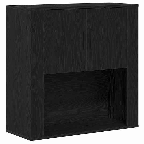 vidaXL Nástěnná skříňka Černý dub 80 x 33 x 80 cm Kompozitní dřevo